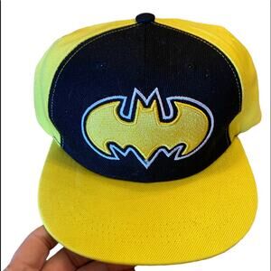 Batman Bright yellow in black logo hat/cap from Six Flags